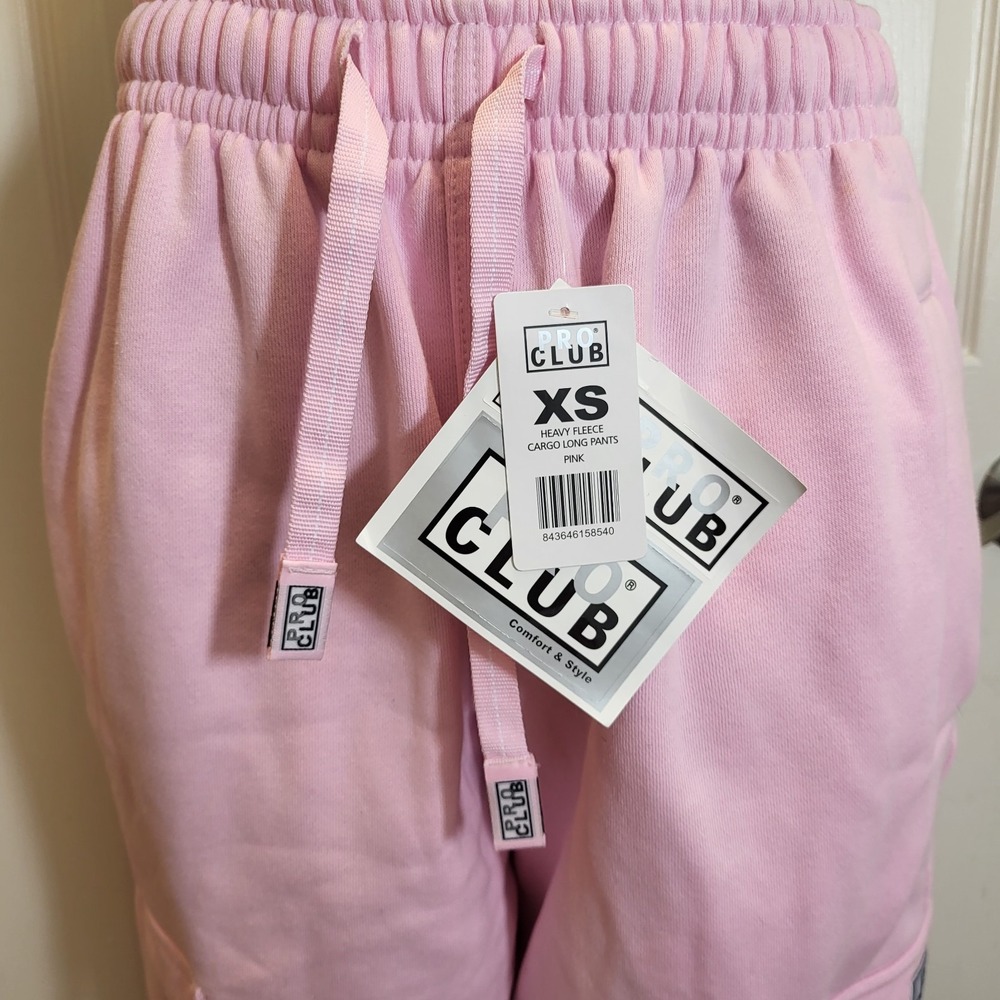 Pro Club Women's Heavy Fleece Cargo Long Pants Pink Size Extra Small- Brand-new! - Picture 4 of 10
